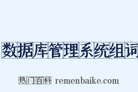 数据库管理系统组词是什么意思的图片